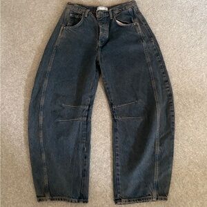 Free People We The Free Good Luck Mid-Rise Barrel Jeans